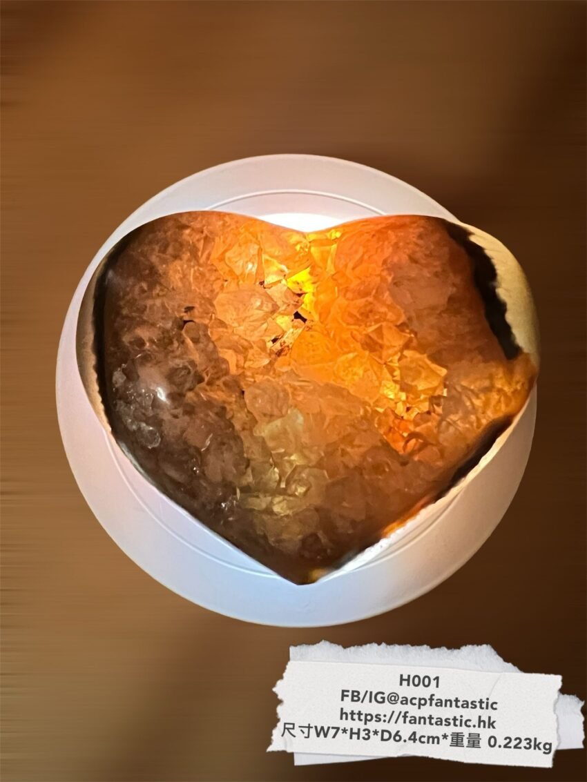 H001水晶瑪瑙心(全透光)-烏拉圭